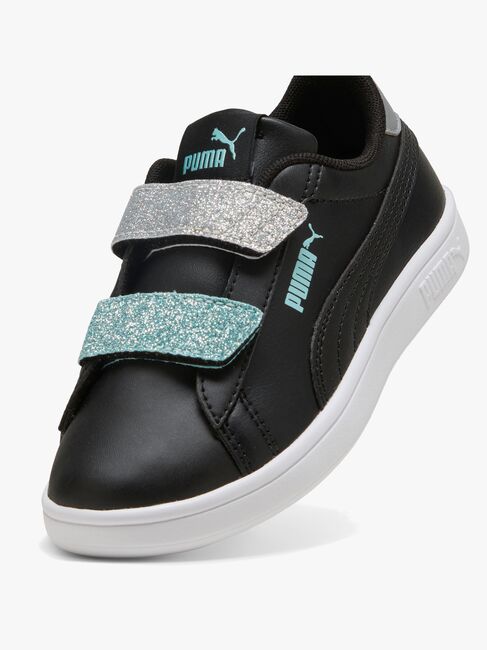 Puma Smash 3.0 Glitter Velcro V PS Sneakers, Sort