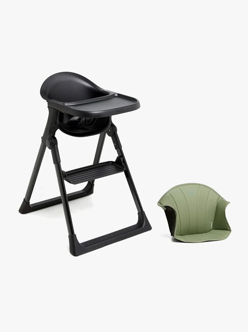 Beemoo CARE Harmony Højstol inkl. Hynde, All Black/Green