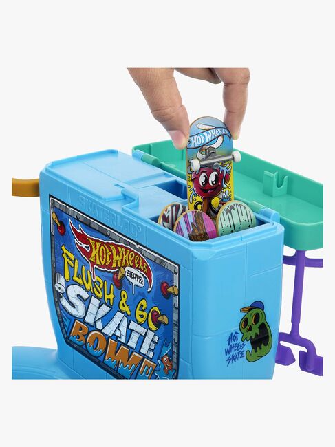 Hot Wheels Flush & Go Fingerskateboard inkl. Skatebowl