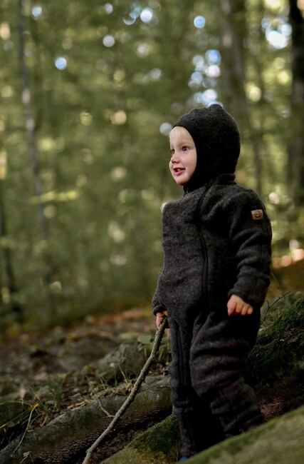 Mikk-Line Elefanthue Merinould, Dark Brown Melange