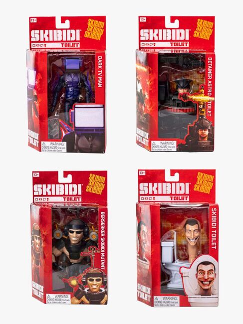SKIBIDI TOILET Figurer Deluxe 15 cm, Blandet