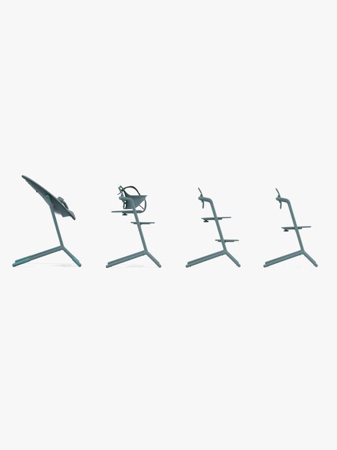 Cybex Lemo 4-in-1 Højstol inkl. Skråstol, Babysæt og Bakke, Stone Blue