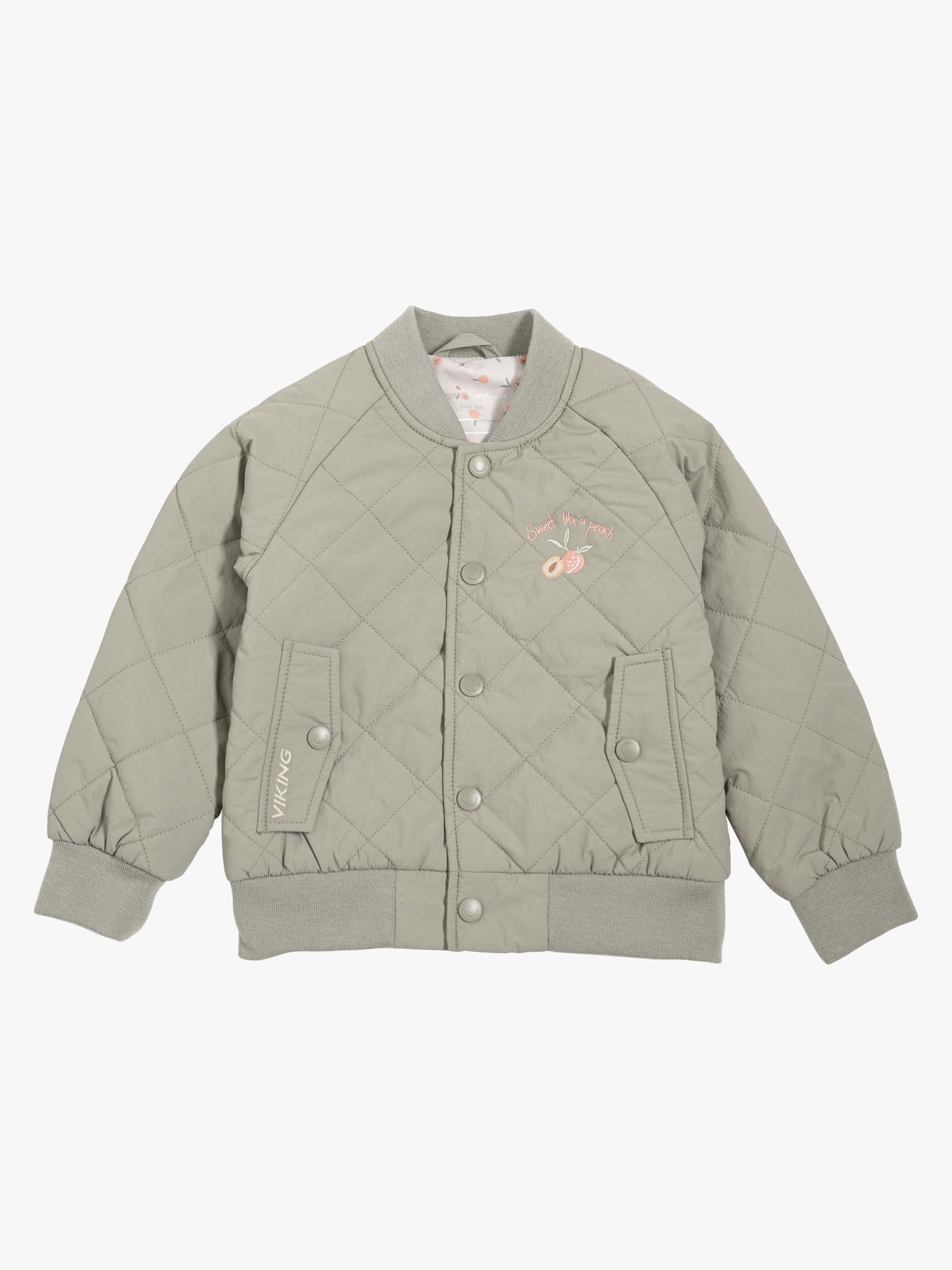 Viking x Kenza Quiltet Jakke, Light Green, 98