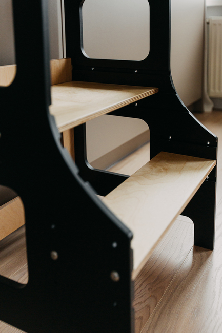 Duck Woodworks Justerbart Læringstårn, Sort