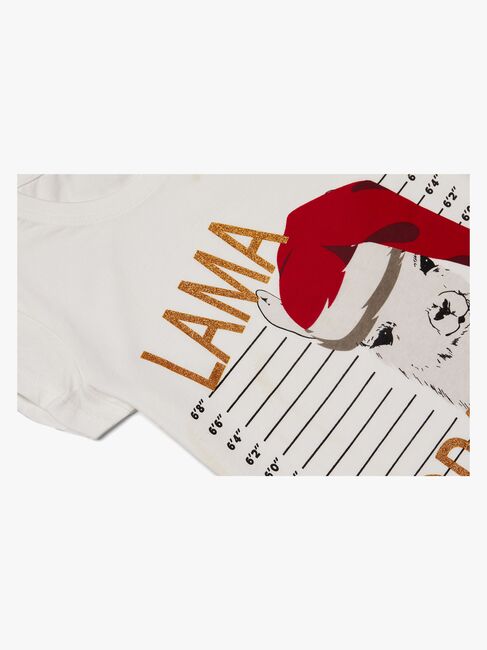 Luca & Lola Top Lama Drama, Bright White