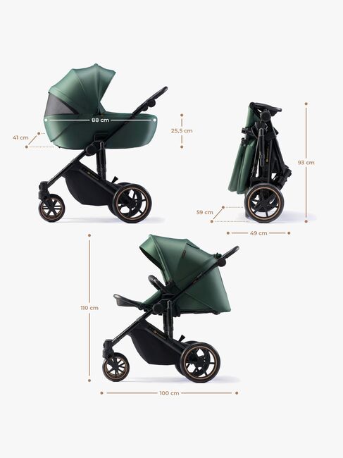 Kinderkraft Prime 2 2-in-1 Duovogn, Dark Green