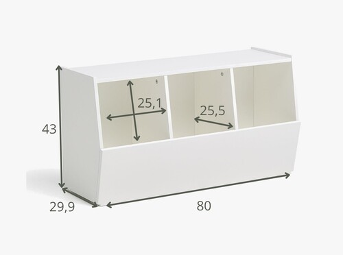 Alice & Fox LEAH Opbevaringsbænk, Hvid