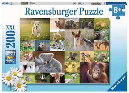 Ravensburger Puslespil Animal Babies 200 Brikker