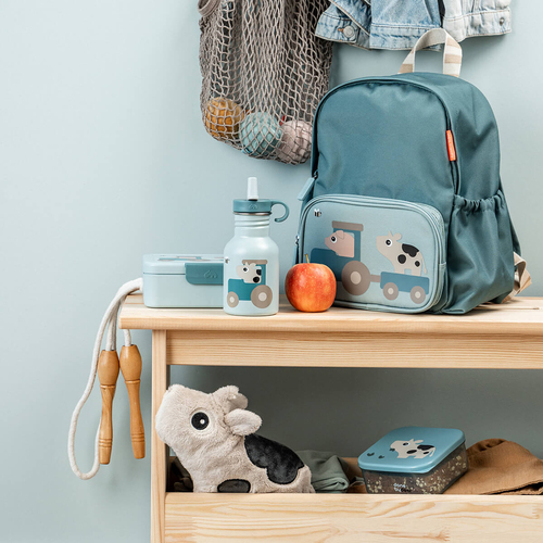 Done By Deer Tiny Farm Metalflaske, Blue