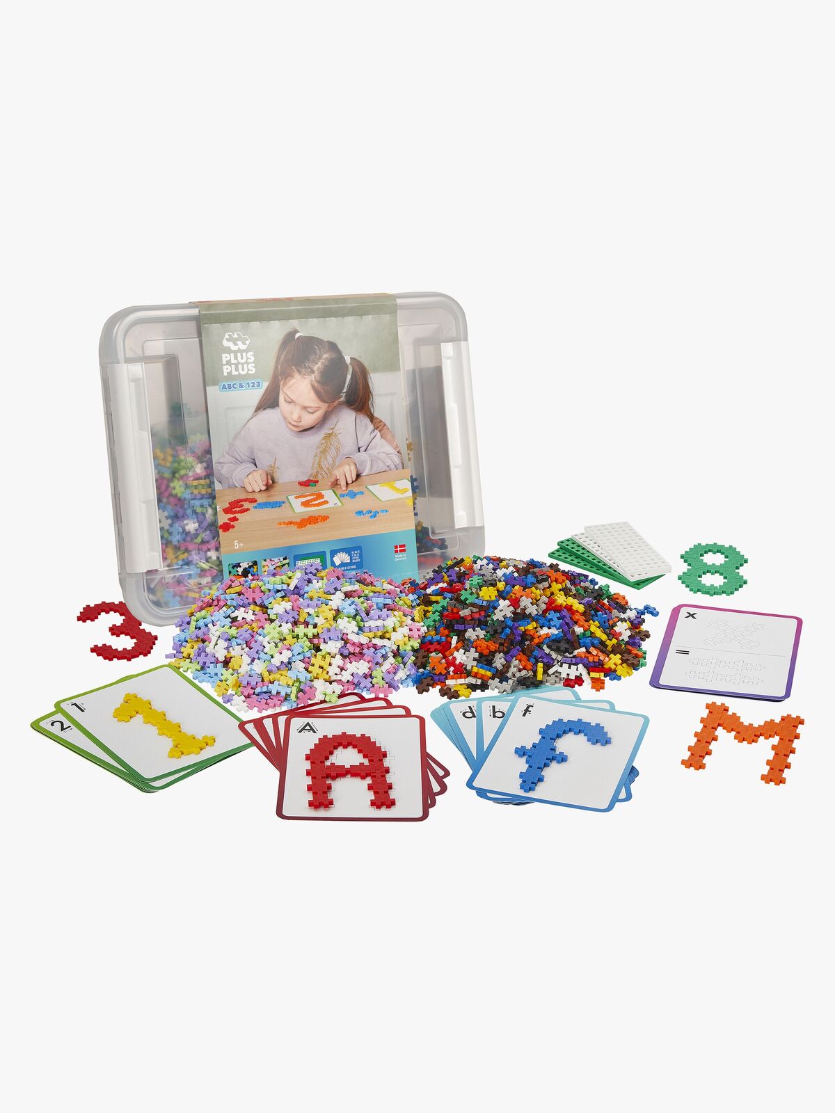 Plus-Plus ABC & 123 Opbevaringskasse 2000 Dele