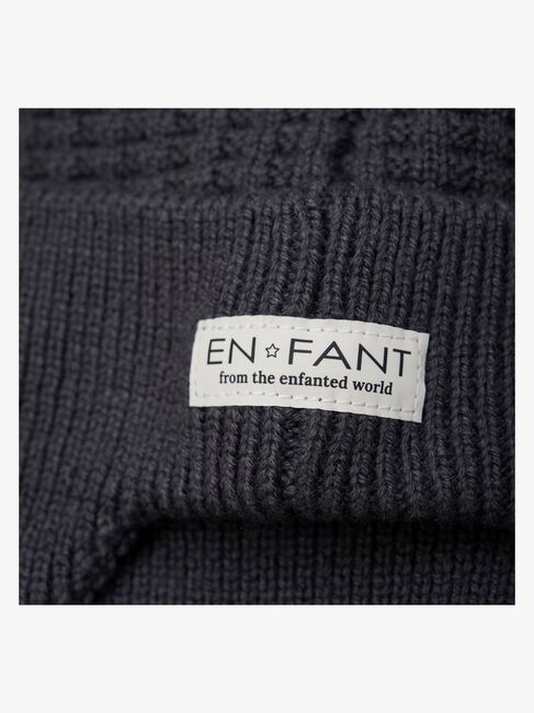 EN FANT Hue Uldblanding Baby med Kunstpels, Ebony