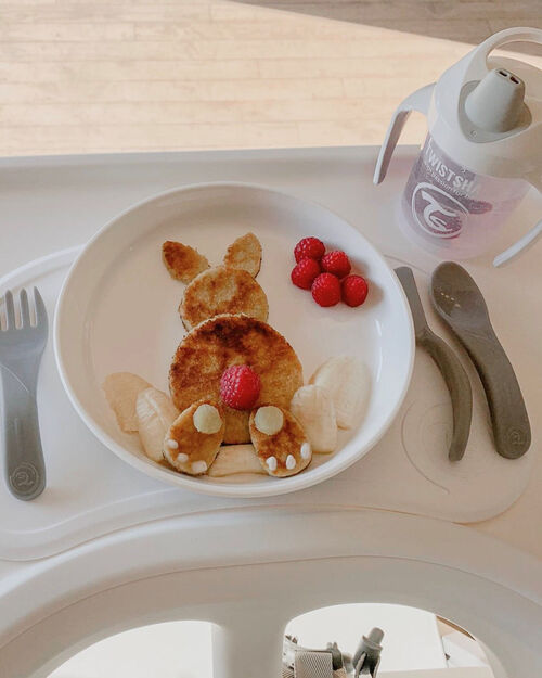 Twistshake Spis Selv Bestik, Grå