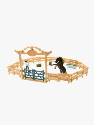 Mojo Western Ranch Corral Hestefold med Hest 14 Dele