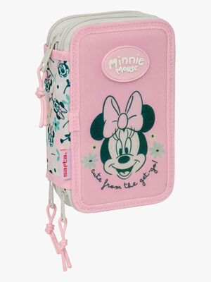 Disney Minnie Mouse  Fyldt Penalhus med 3 Rum 37 Dele, Bright