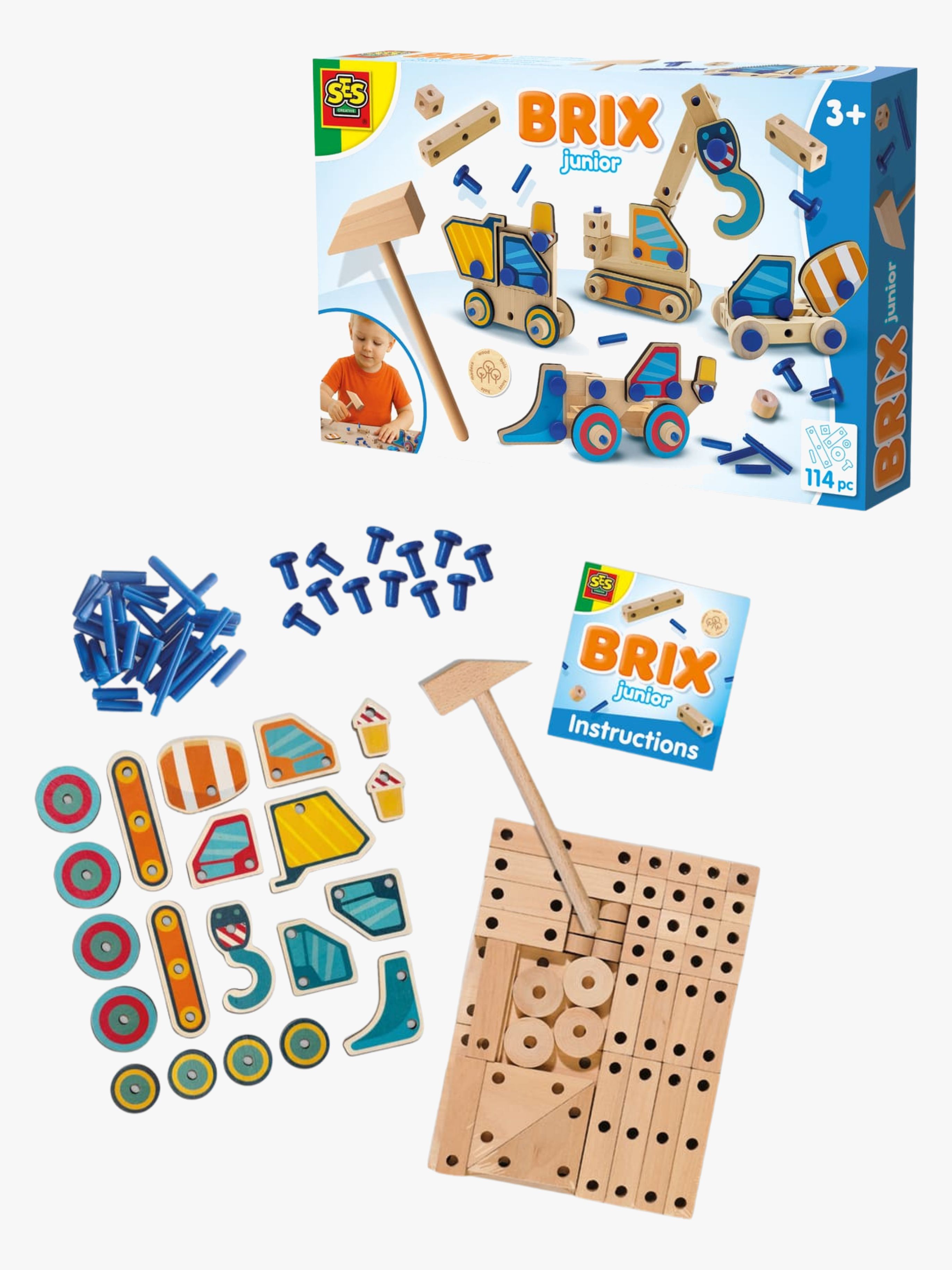 SES Creative Brix Junior Tømrersæt Arbejdskøretøj