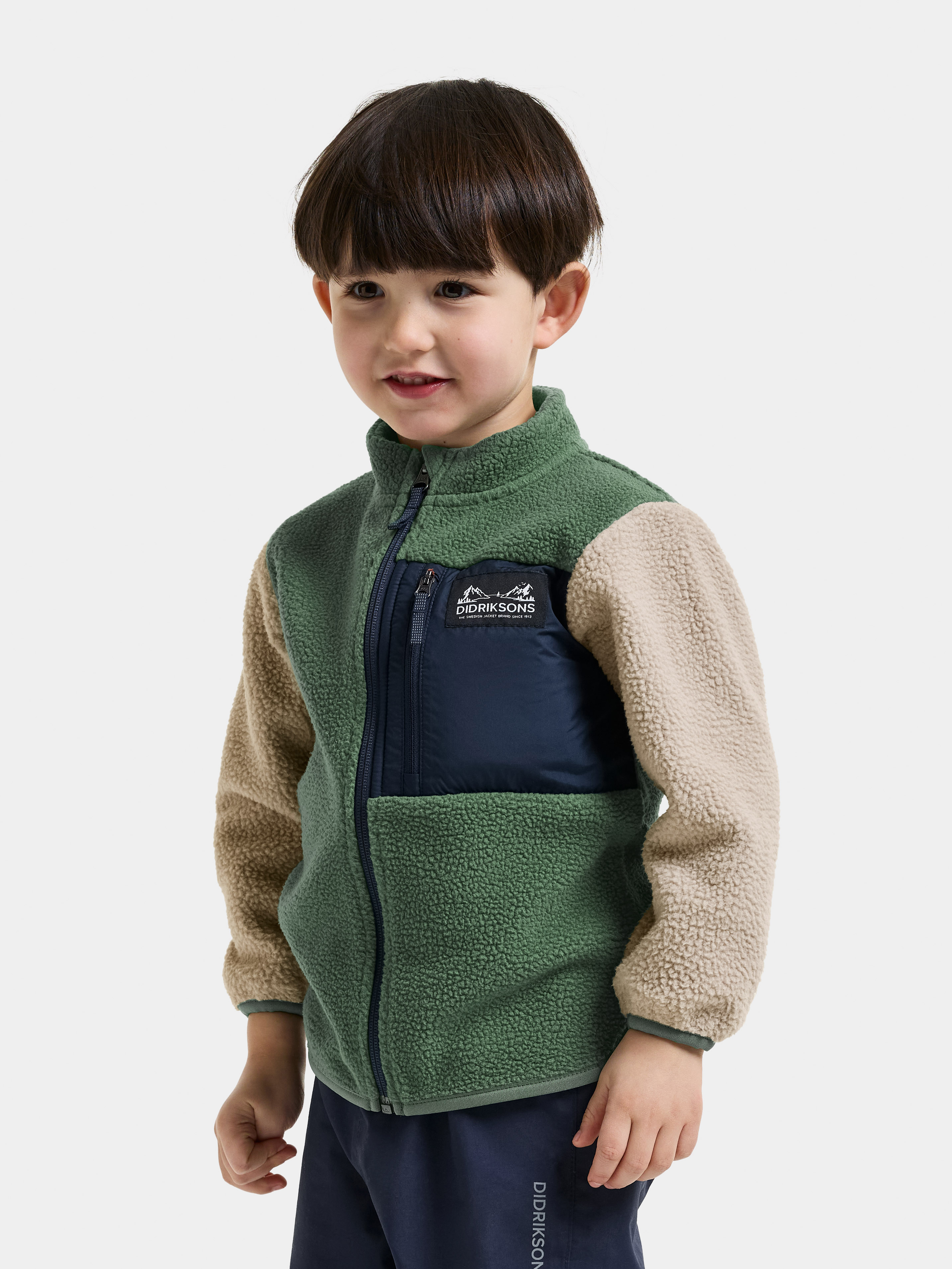 Didriksons Anten Fleecetrøje, Beach Beige, 140