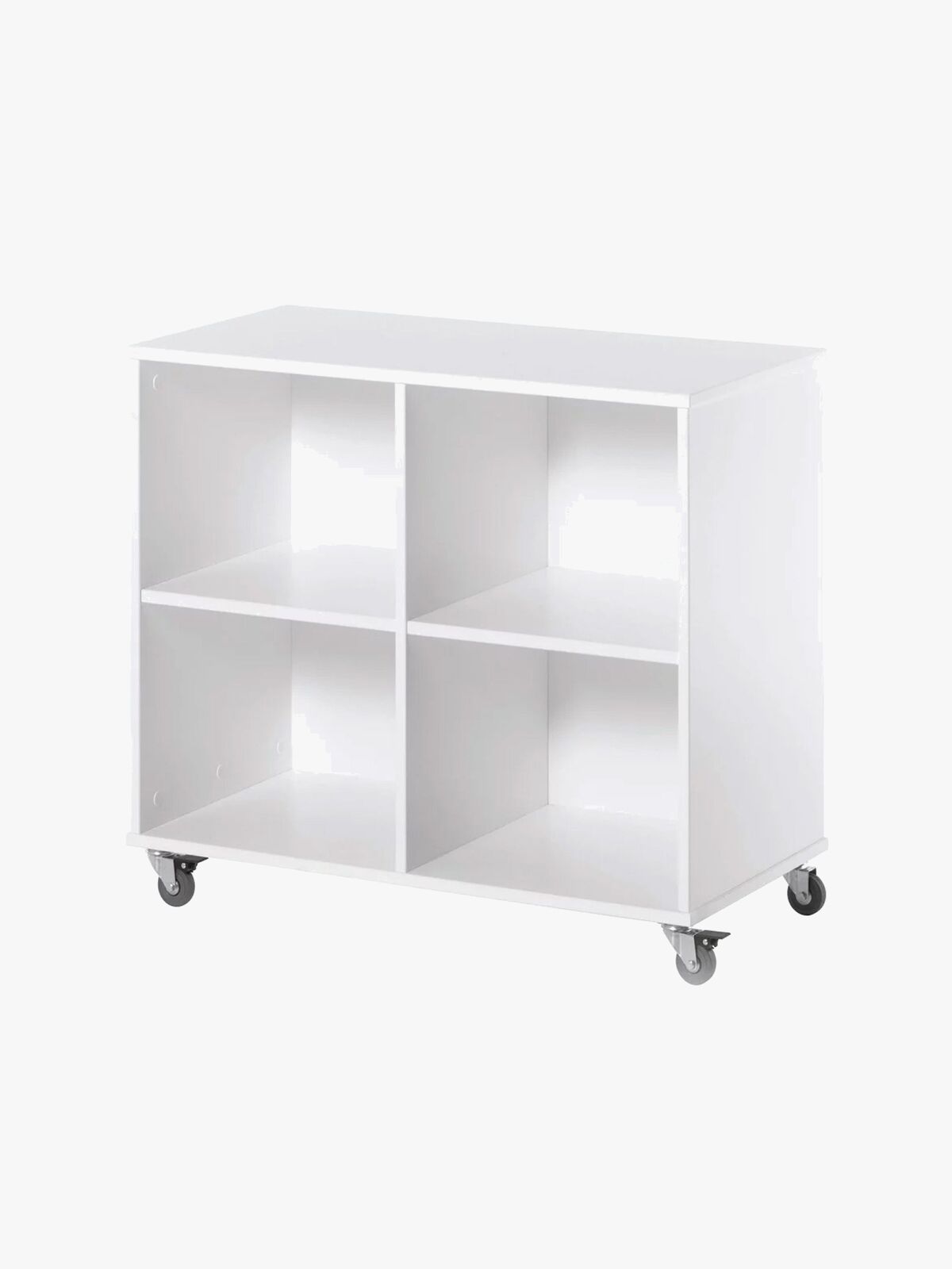 Hoppekids Bogreol m. Hjul, Hvid