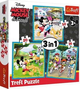 Trefl Mickey Mouse & Venner Puslespil 3-i-1
