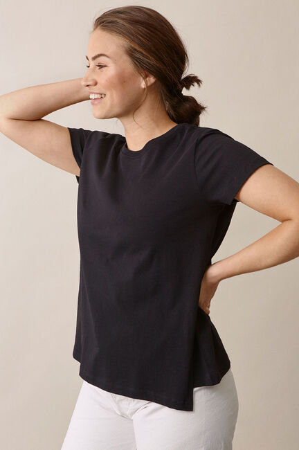 Boob Vente/Amme T-Shirt, Svart