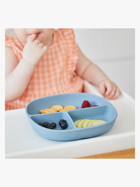 b.box Tallerken med Låg Silikone, Ocean