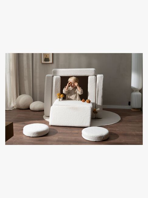 Shappy Play Teddy Bygbar Sofa 160x80 cm, Cream White