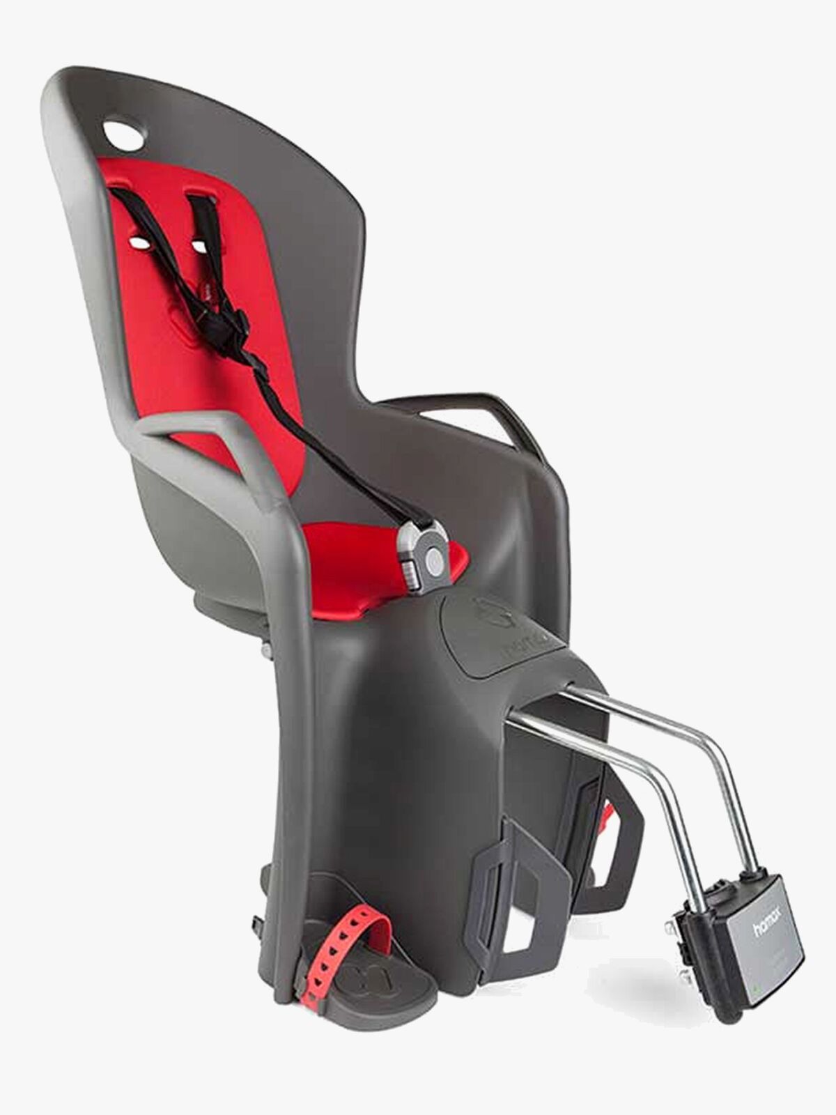 Hamax AMIGA Cykelstol, Dark Grey/Red