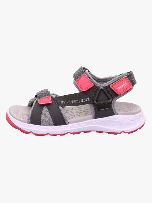 Superfit Criss Cross Sandaler, Grey/Pink