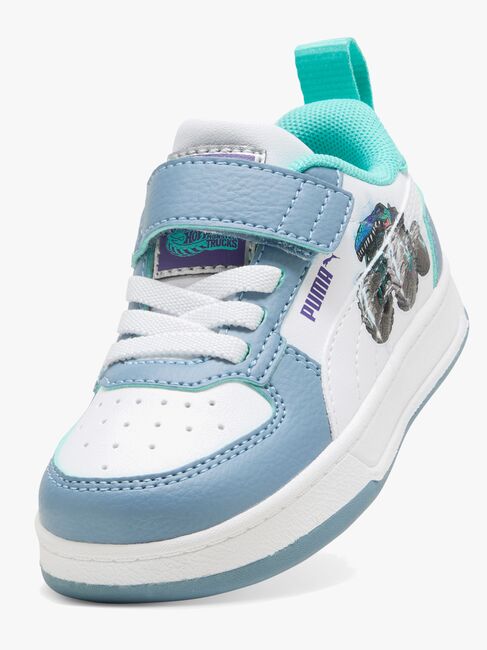 Puma Caven 2.0 Lo Hot Wheels AC+ Infant Sneakers, Cool Blue/White/Aquatic
