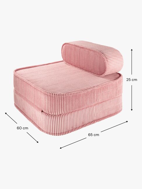 Wigiwama Flip Foldbar Stol 150x60 cm, Pink Mousse