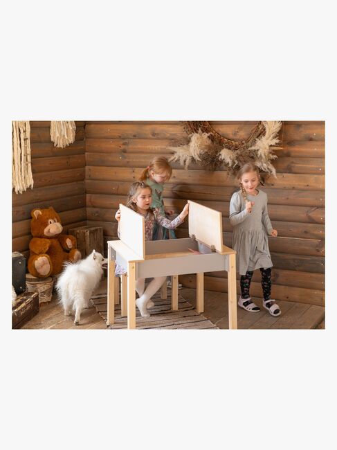 Family-scl Smart Opbevaring Bord med Stol, Grå