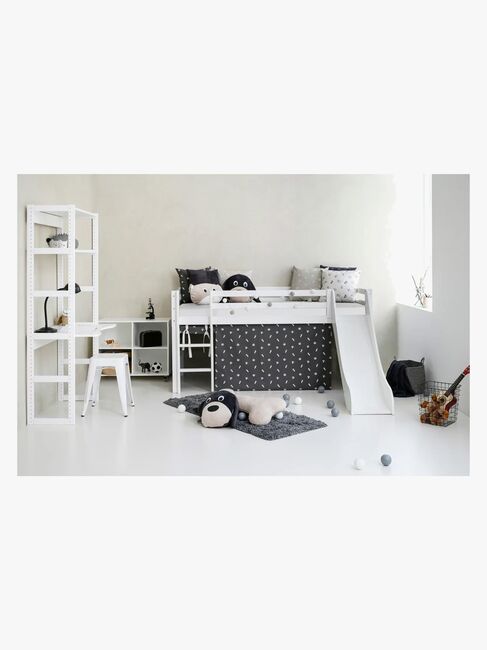 Hoppekids Bogreol m. Hjul, Hvid