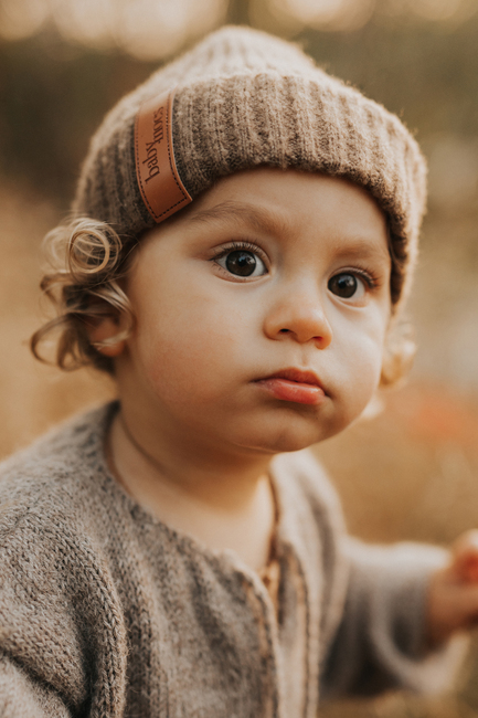 BabyMocs Strikhue, Greige