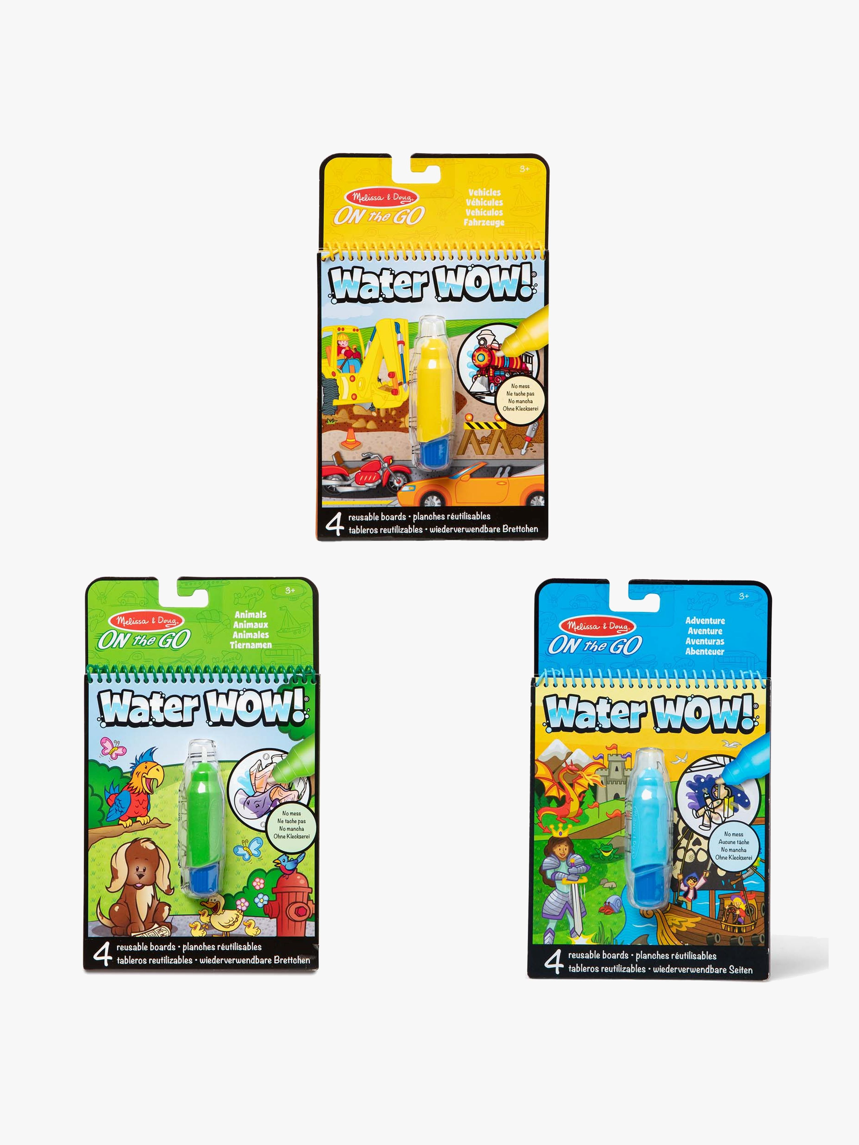 Melissa &  Doug Water Wow! Malebog Sæt 3 Stk.
