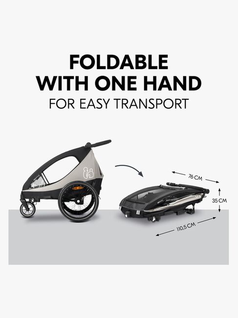 Hauck Dryk Duo Plus Cykelanhænger, Black