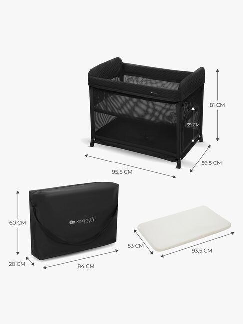 Kinderkraft Moon Dream Weekendseng, Sort