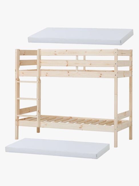 Hoppekids ECO Comfort Køjeseng med 2 stk. Skummadrasser 70x160, Træ