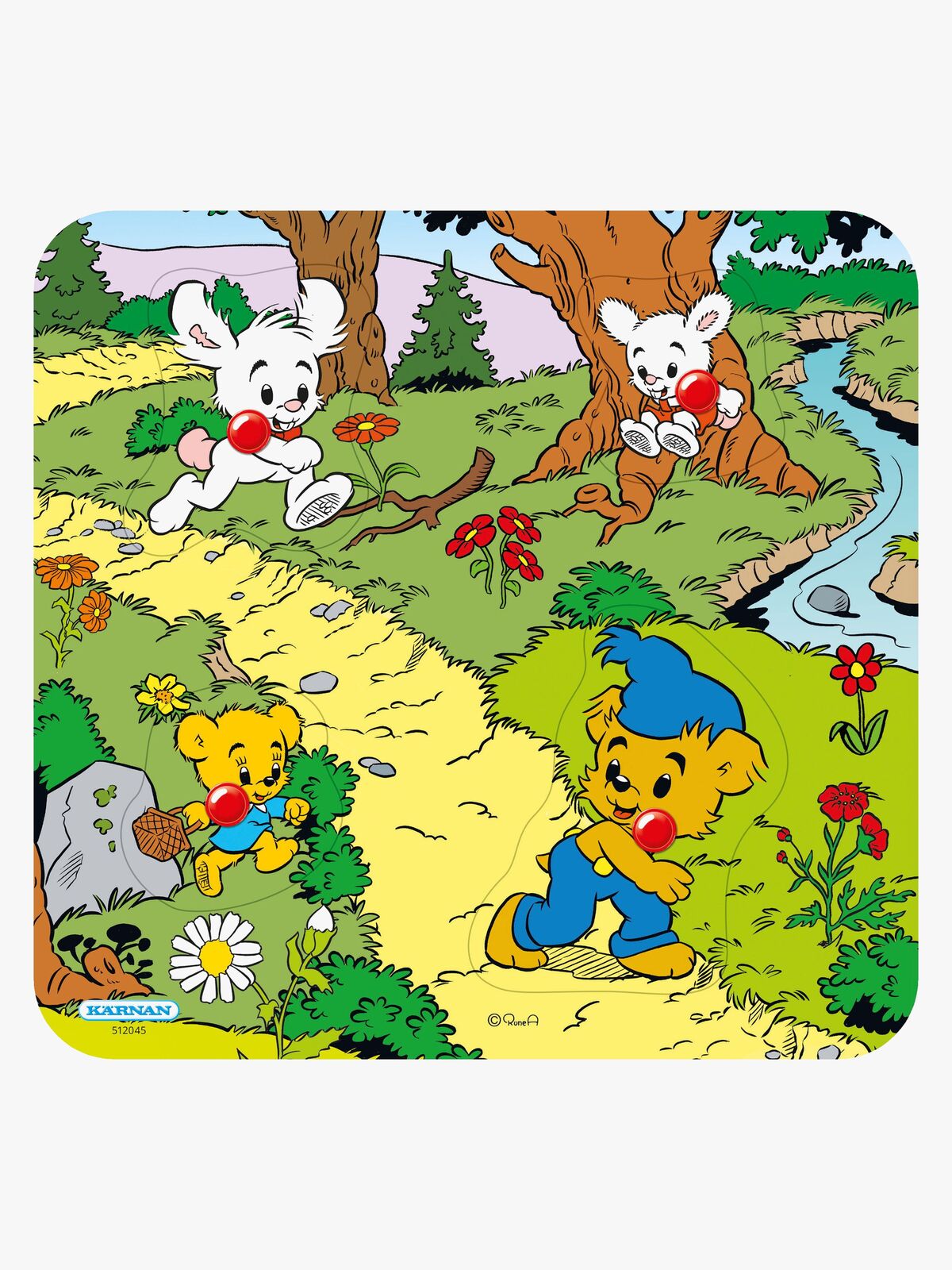 Egmont Kärnan Bamse Knoppuslespil Bamse i Skov 4 Brikker