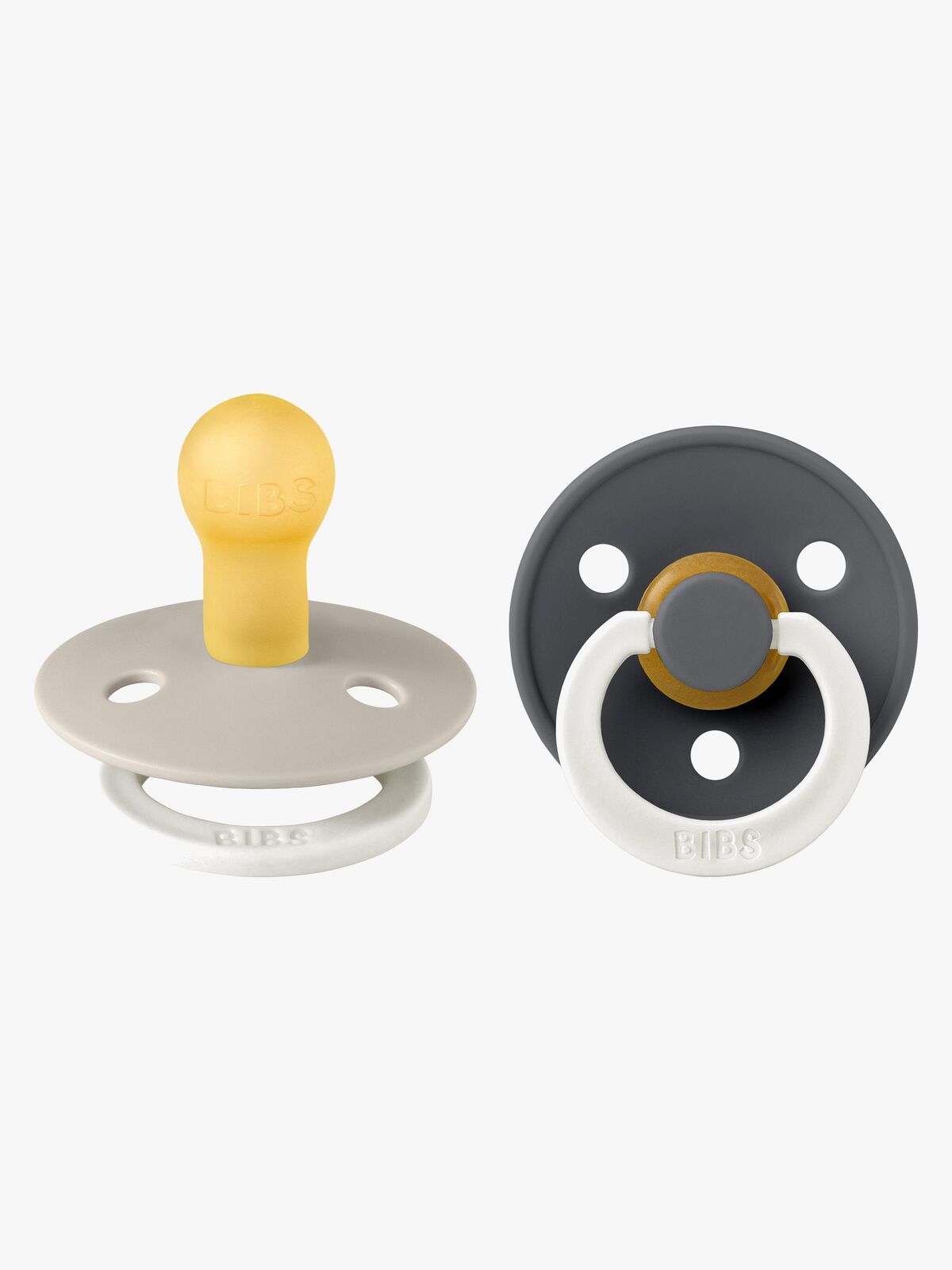 BIBS Colour Glow Sut 2-pak Latex Str. 1, Sand/Iron