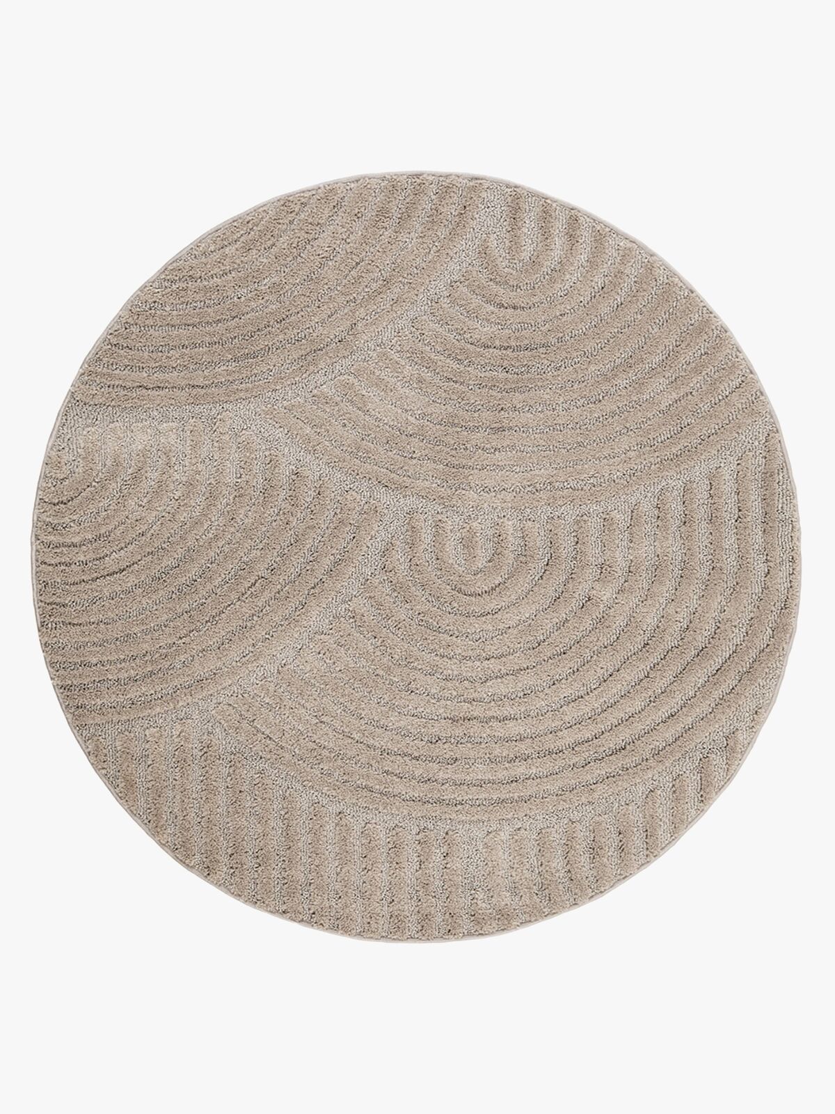 KMCarpets Doria Zen  Rundt Gulvtæppe 160, Linned