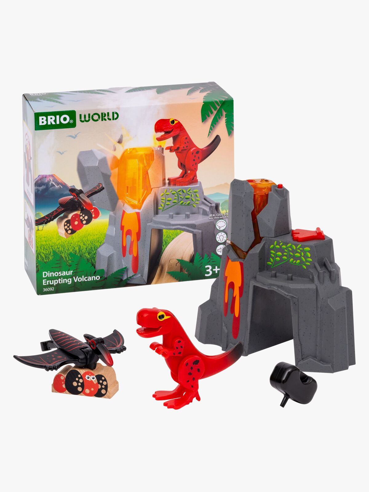 BRIO World 36092 Vulkanudbrud med Dinosaur