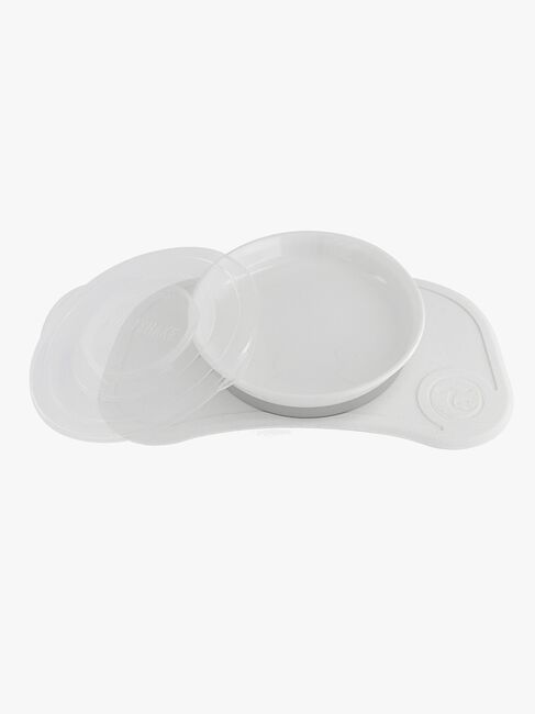 Twistshake Click-Mat Mini Tallerken & Underlag, Hvid