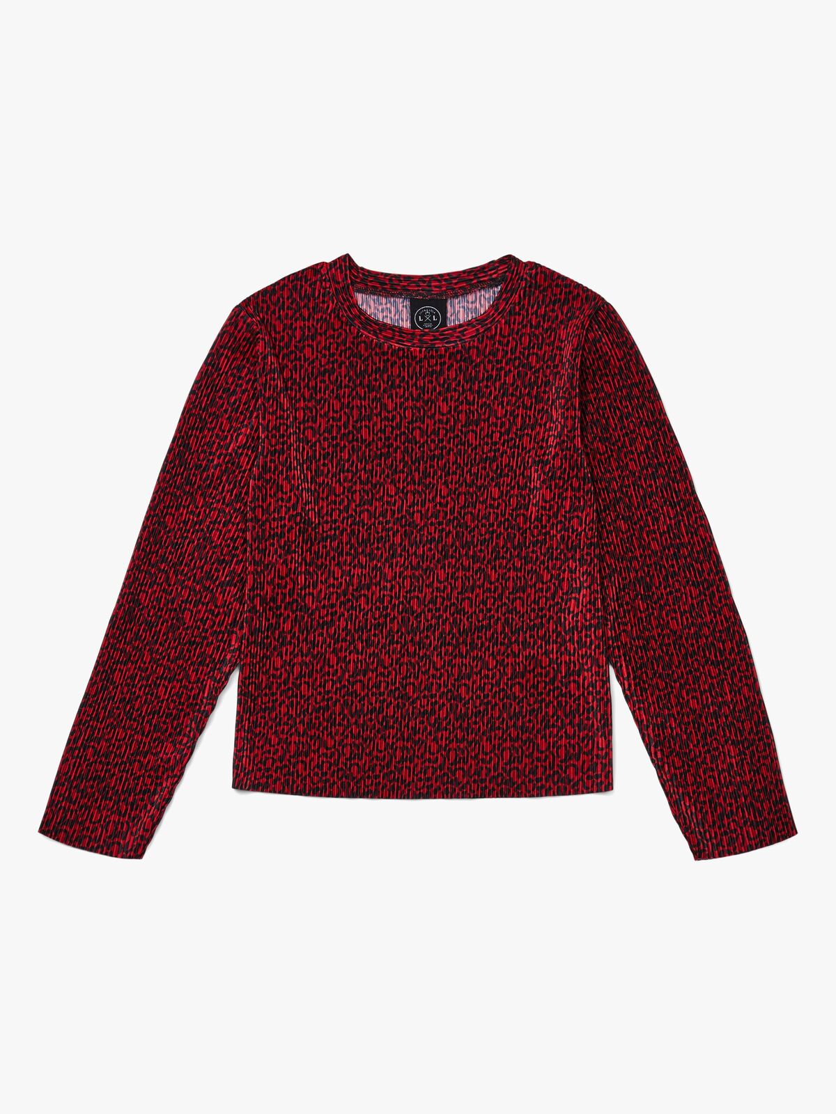 Luca & Lola Elettra Langærmet Top, Red Leopard