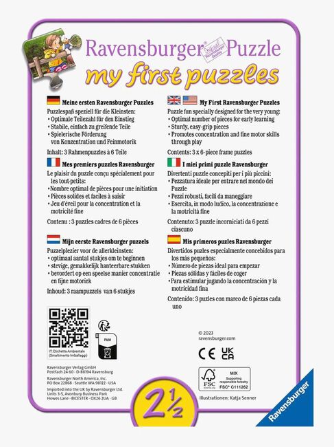 Ravensburger Puslespil Exploring The Farm 3x6 Brikker