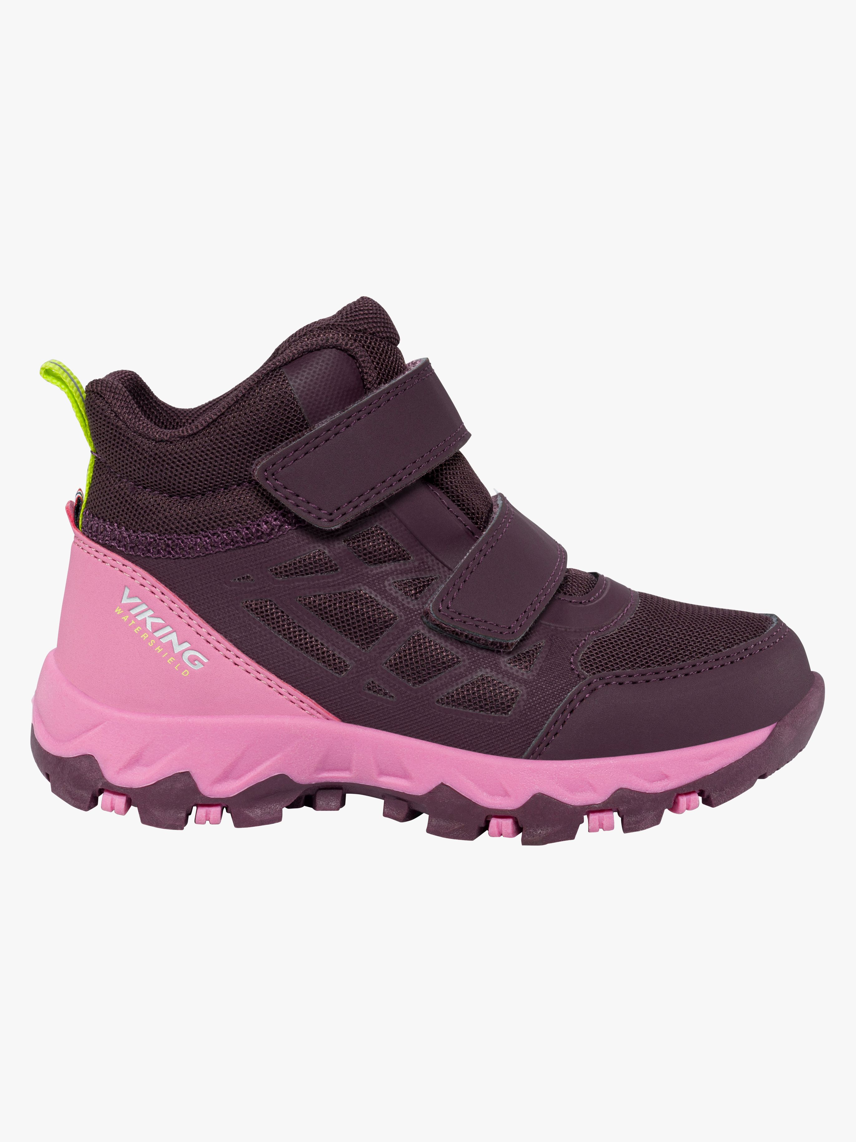 Viking Track 2V Mid  Vandtætte Sneakers, Plum/Multi, 33