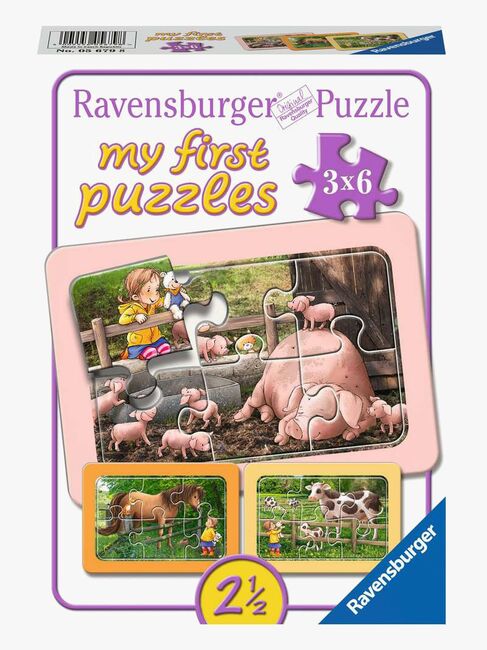 Ravensburger Puslespil Exploring The Farm 3x6 Brikker