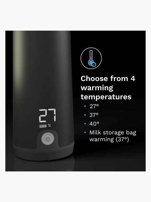 Baby Brezza Superfast Portable Flaskevarmer, Black