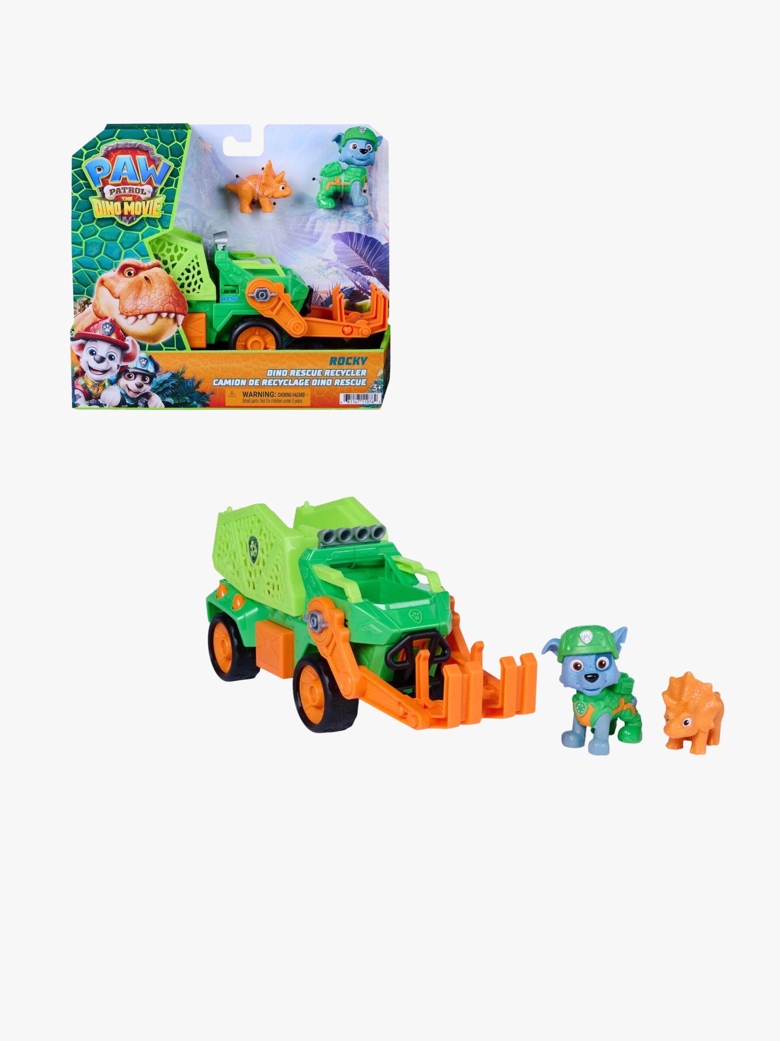 Paw Patrol Dinosaurfilmen Dino Rescue Køretøj Med Figur Rocky