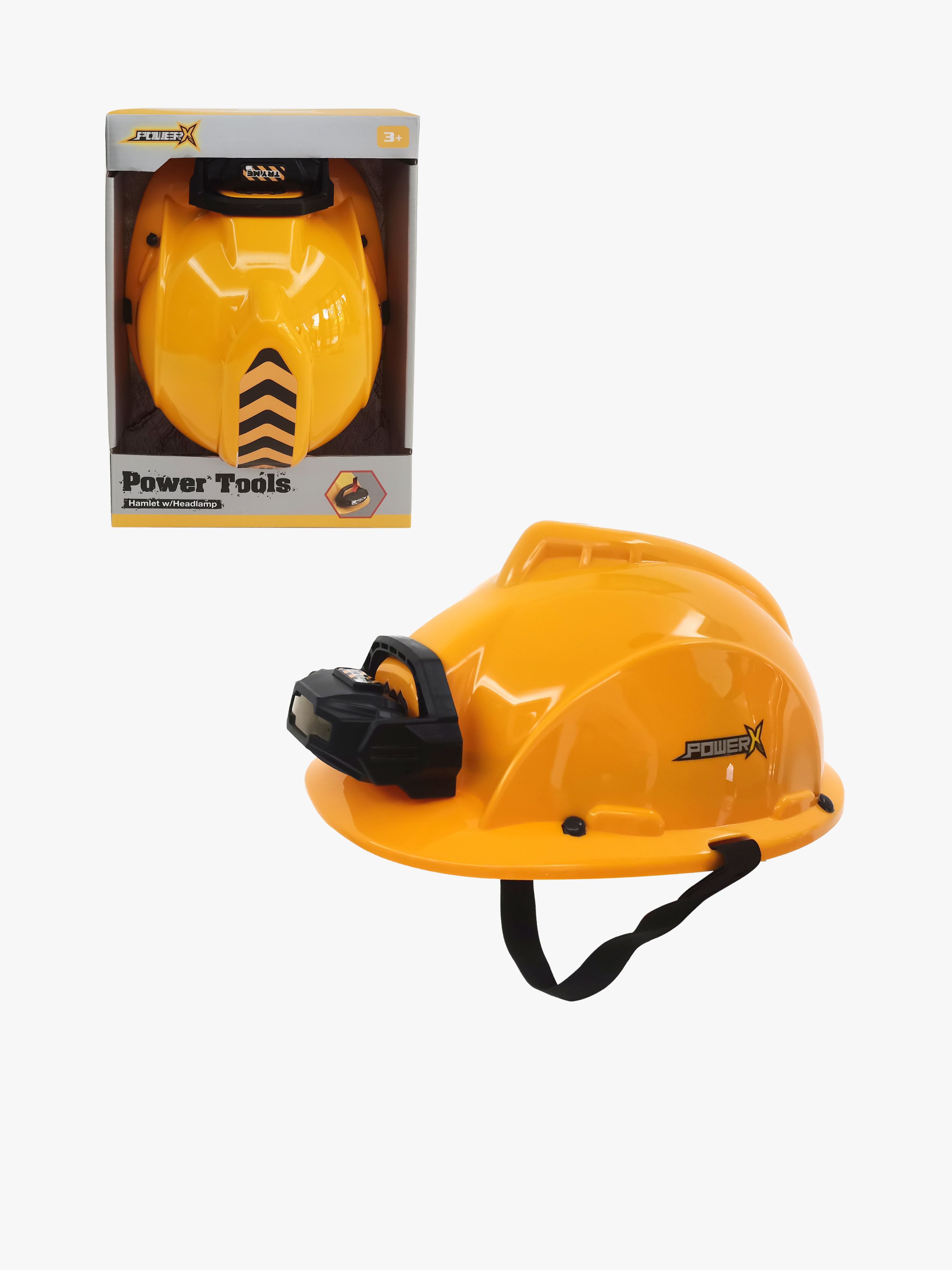 Power X Byggehjelm Med Pandelampe, Børnelampe