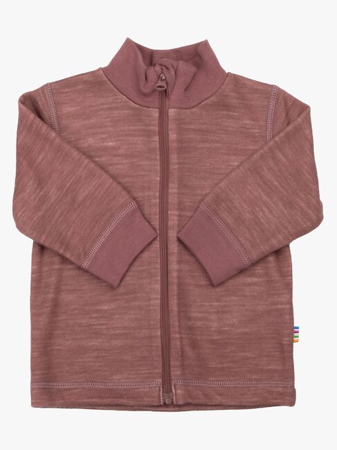 Joha Trøje Zip Merinomix, Dark Rose