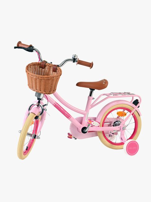 Volare Excellent Cykel med Kurv 14 Tommer, Pink
